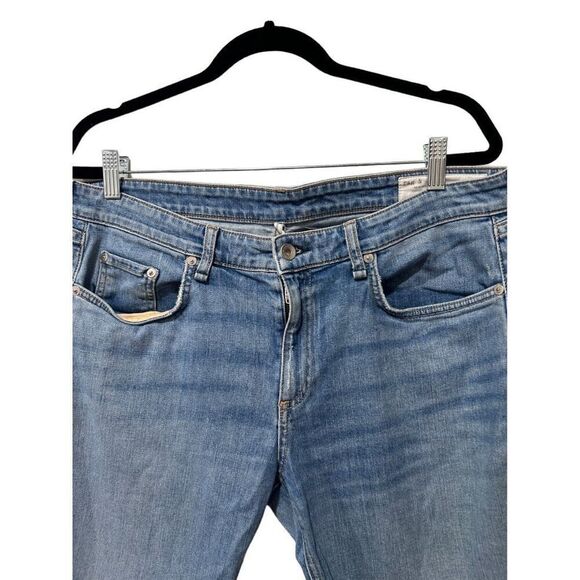 Rag & Bone Distressed Low Rise Ankle Slim Fit Boyfriend Jeans Blue Denim Size 31 - Picture 2 of 15